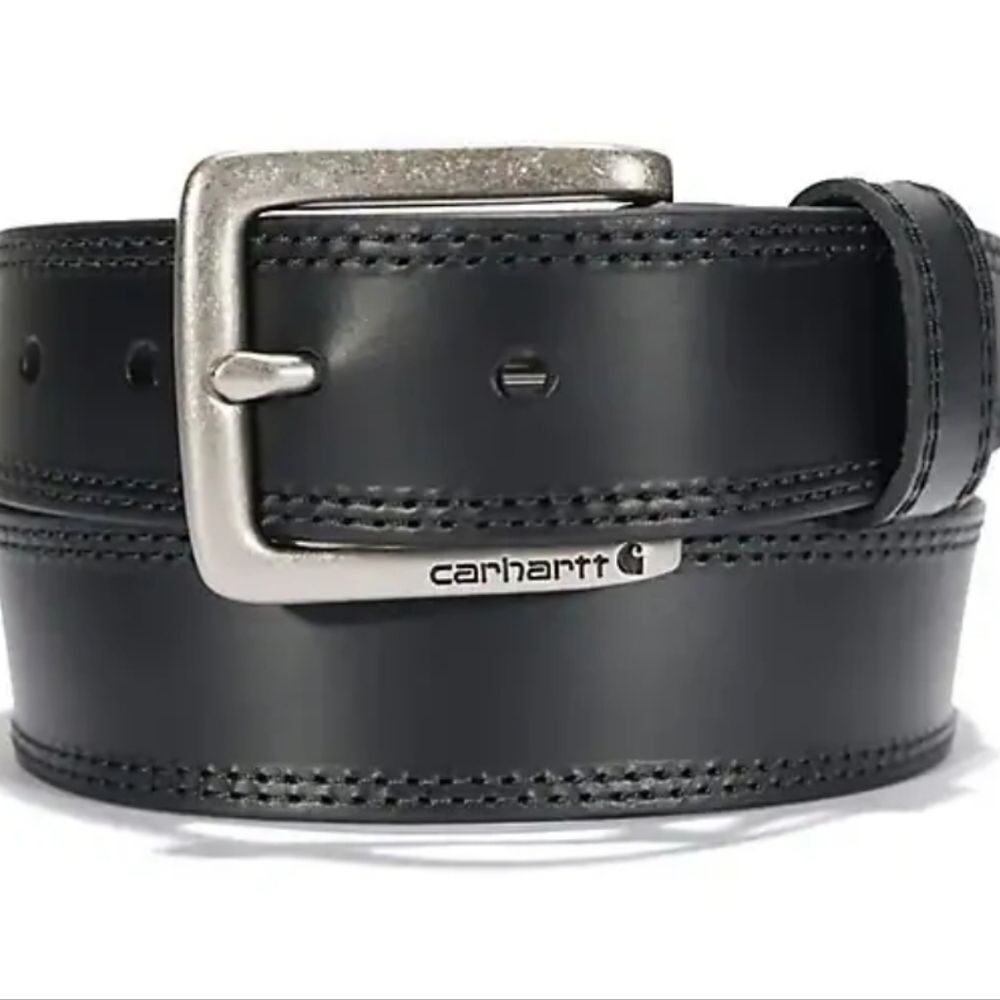 Carhartt‎ Hamilton Leather Engraved Buckle Belt- Black